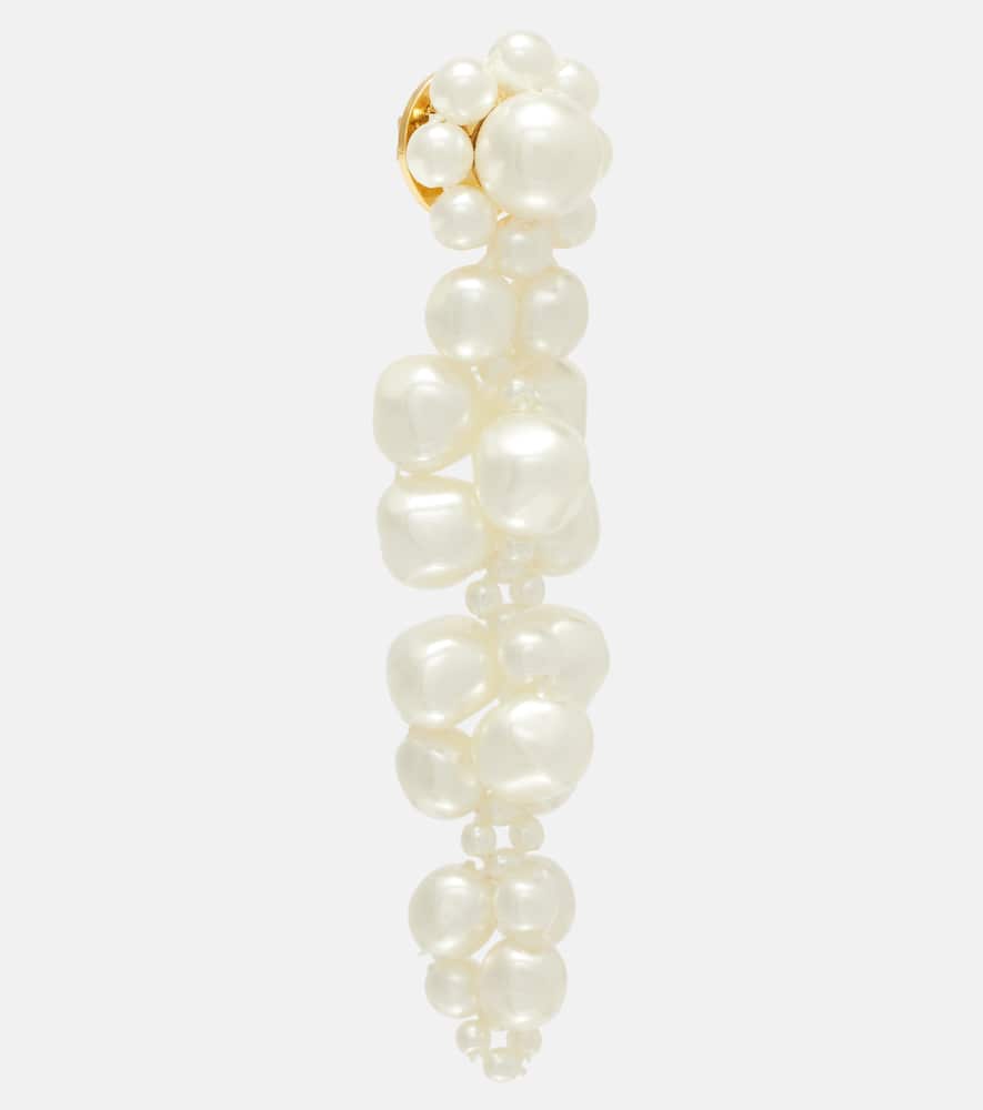Simone Rocha Drip Faux Pearl Drop Earrings In White