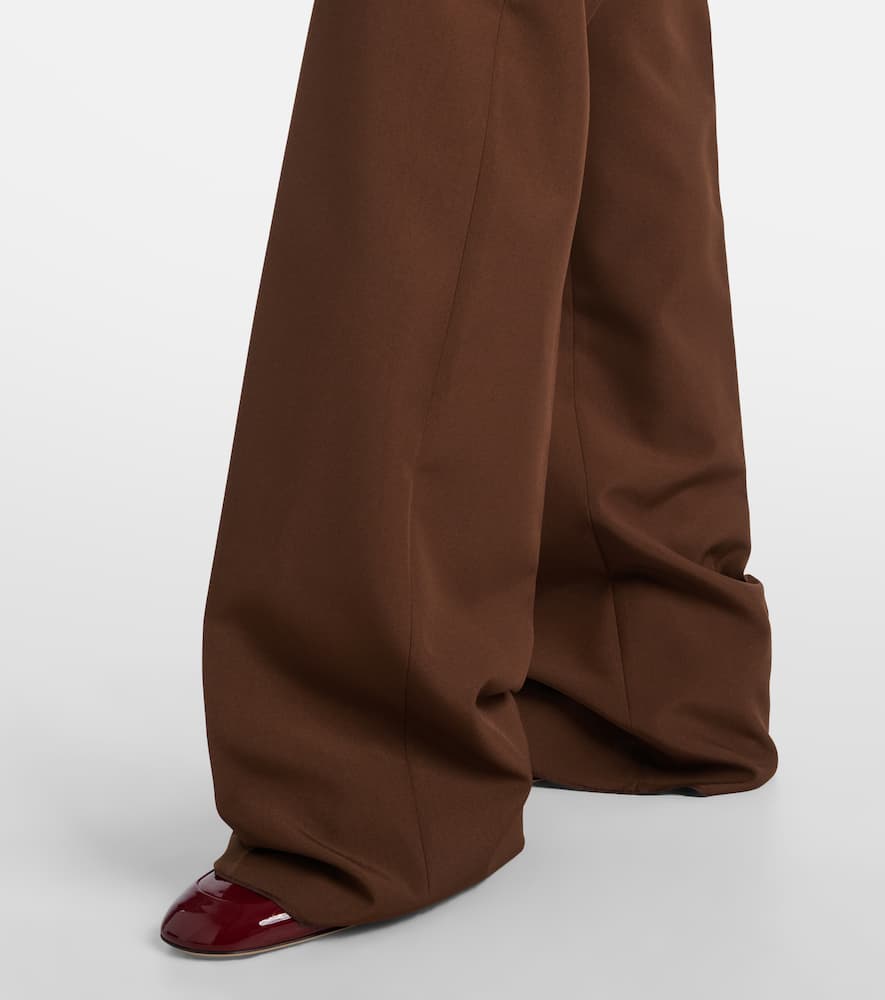 Gucci Women Brown Technical Panama Trousers In Brown