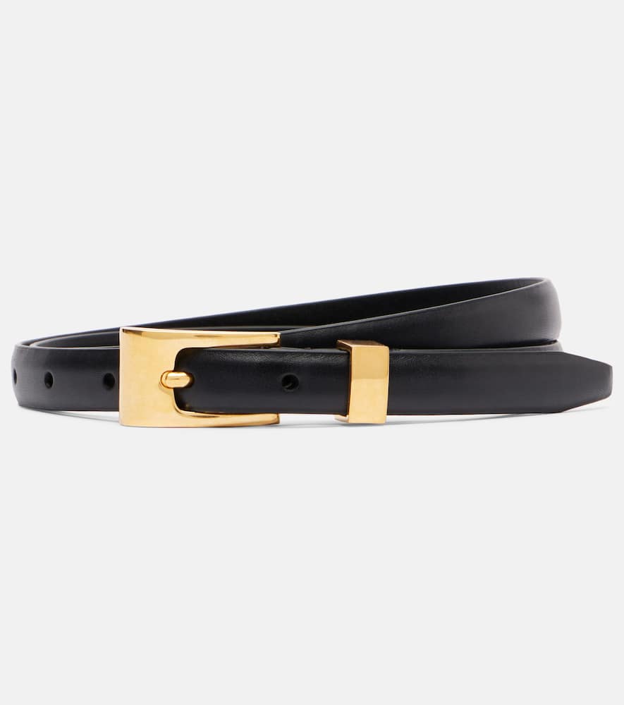 The Row Downtown Leather Belt In Black