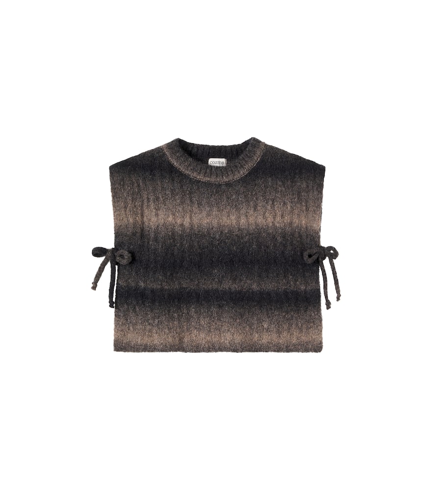 Cozmo Kids' Parma Ribbed-knit Sweater Vest In Brown