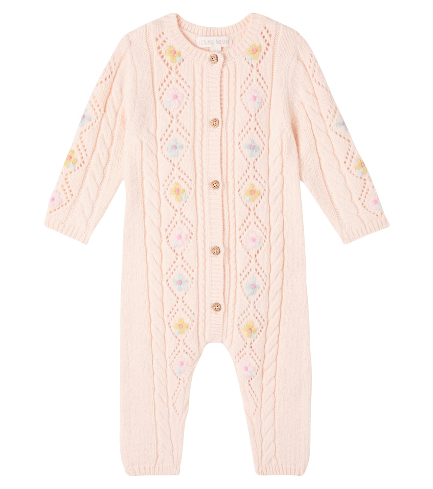 Louise Misha Baby Idrina Embroidered Onesie In Brown