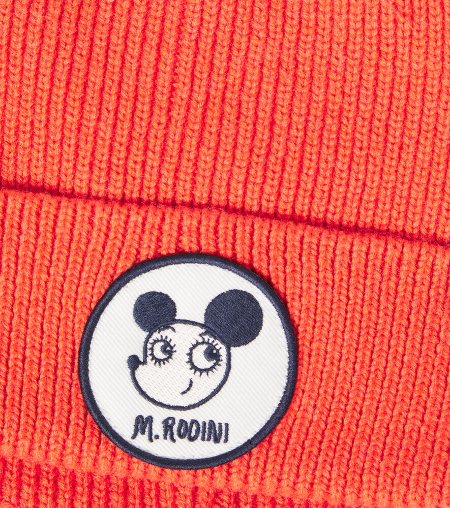  Mini Rodini Mini Rodini Appliquã© Cotton And Wool Beanie 