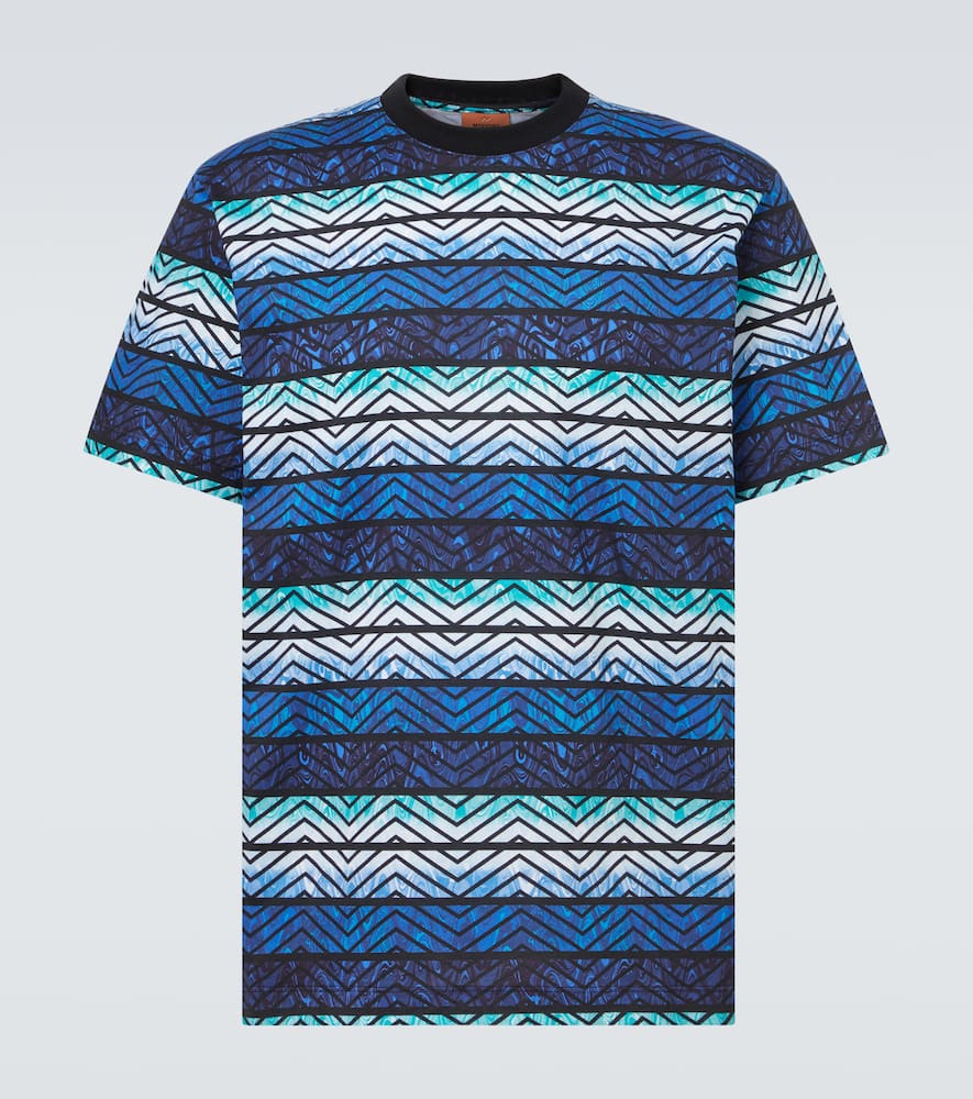 Zig Zag cotton jersey T-shirt