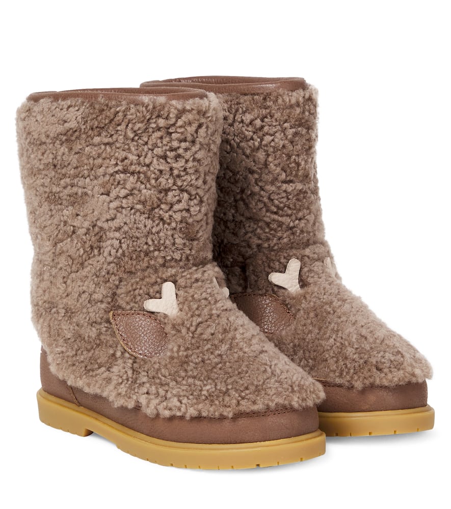 Donsje Kirfi Shearling Boots In Brown