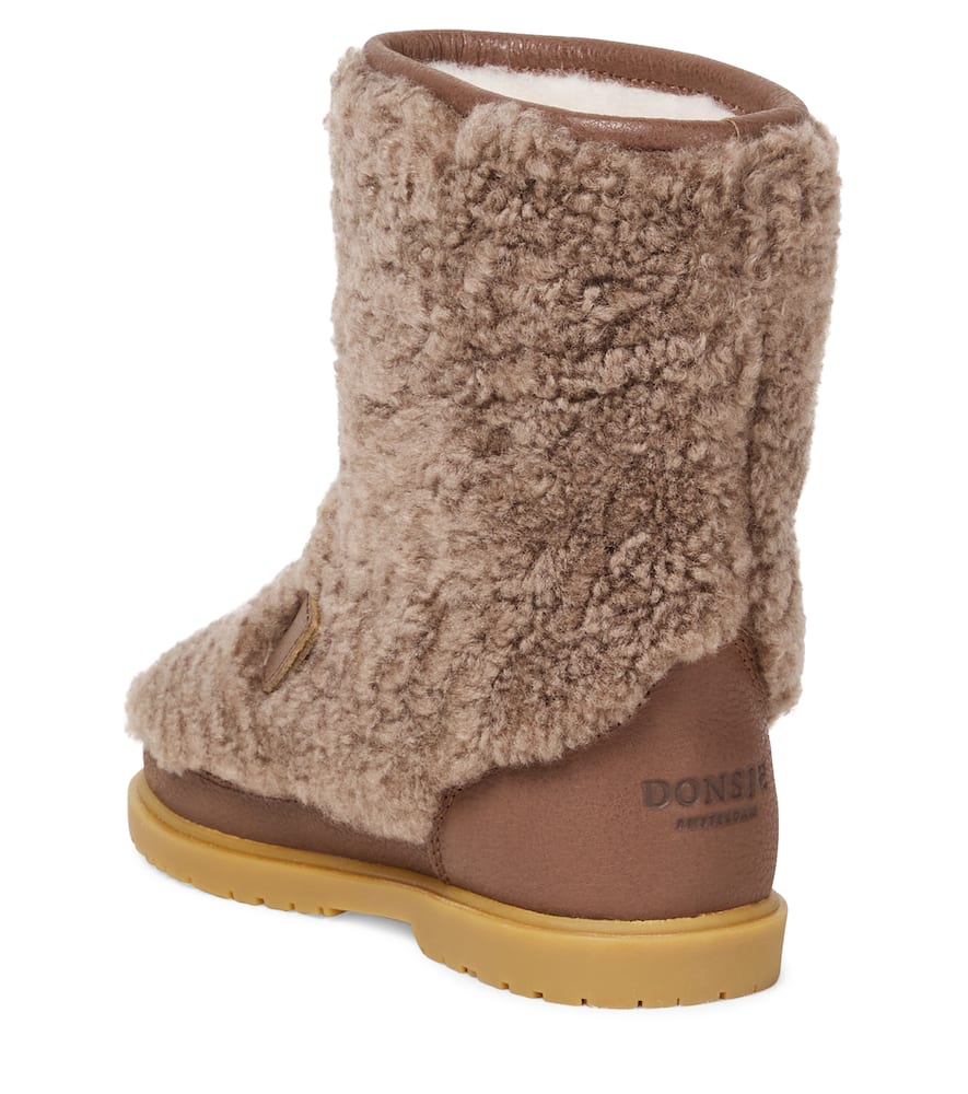 Donsje Kirfi Shearling Boots In Brown
