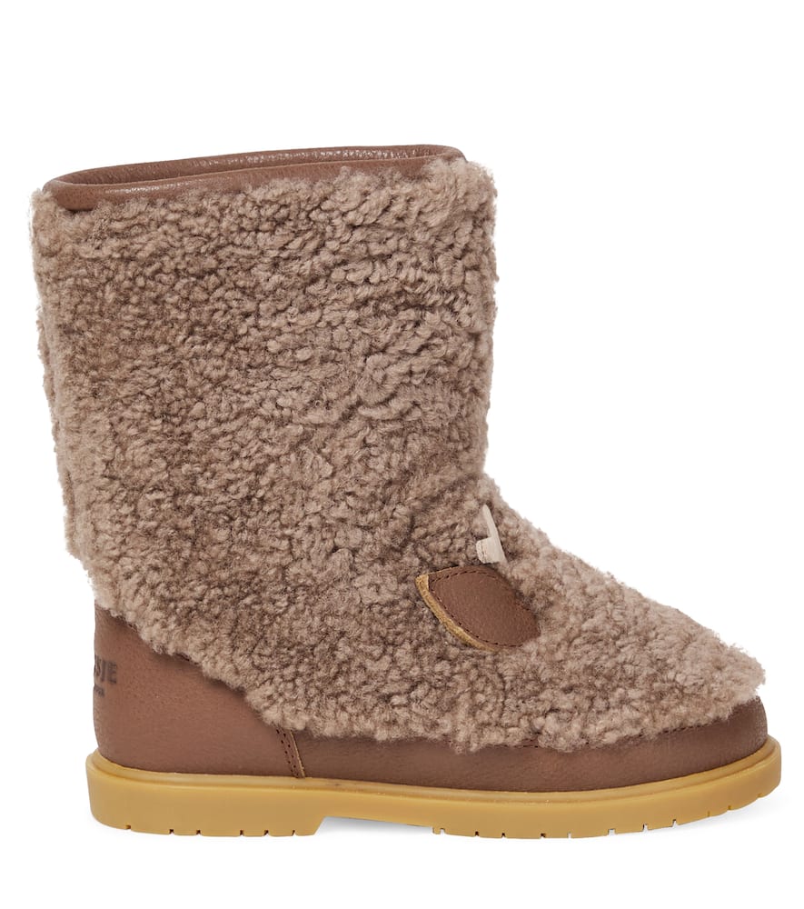 Donsje Kirfi Shearling Boots In Brown