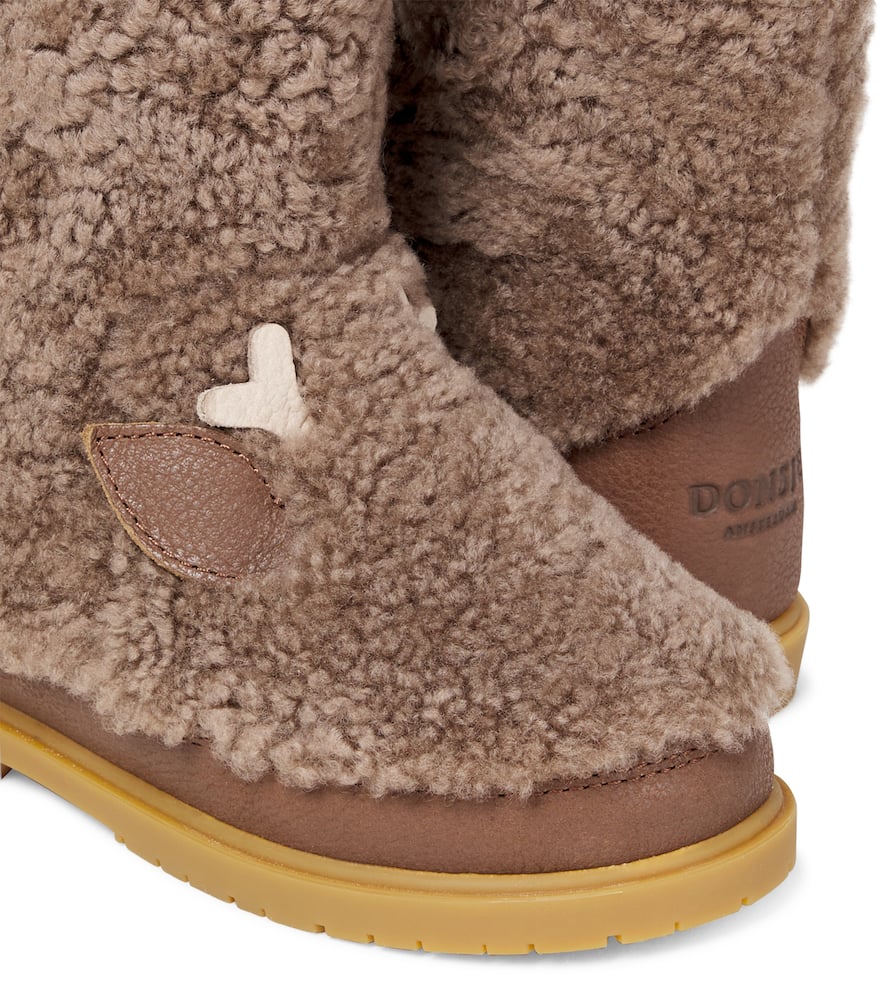 Donsje Kirfi Shearling Boots In Brown