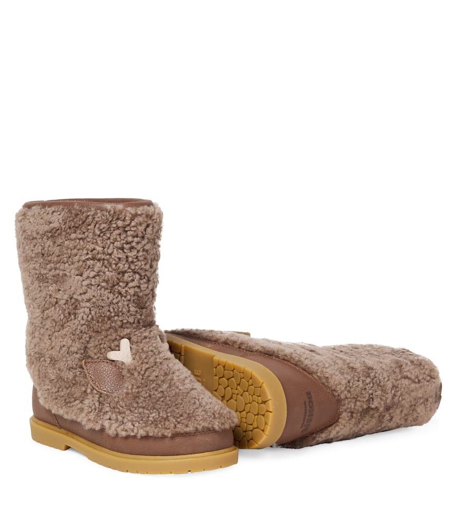 Donsje Kirfi Shearling Boots In Brown