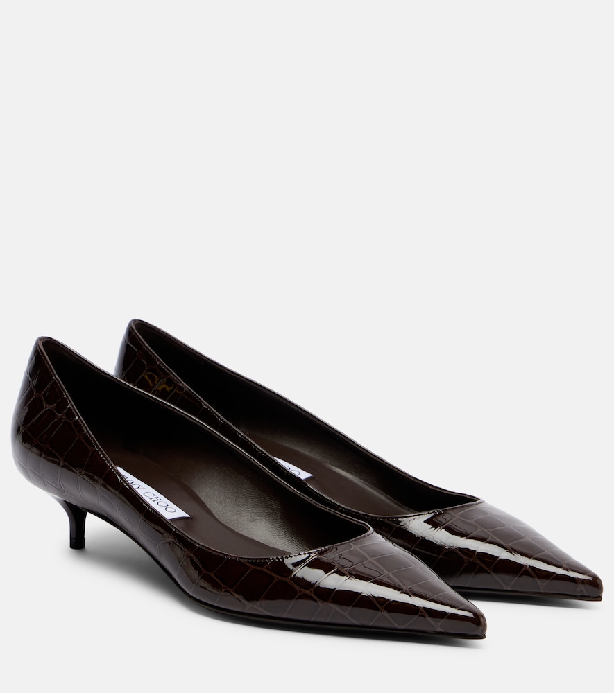 Jimmy Choo Amelia 35 croc-effect leather pumps