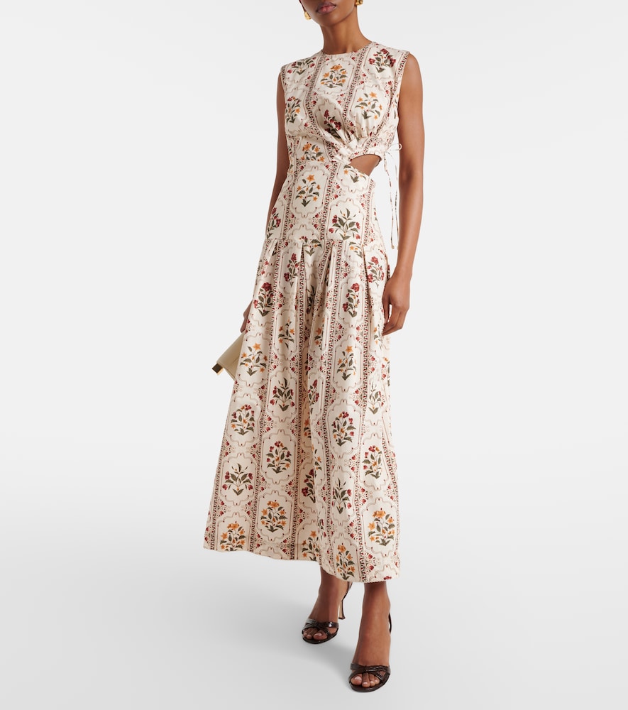 Agua by Agua Bendita Otoño Andes floral cotton midi dress