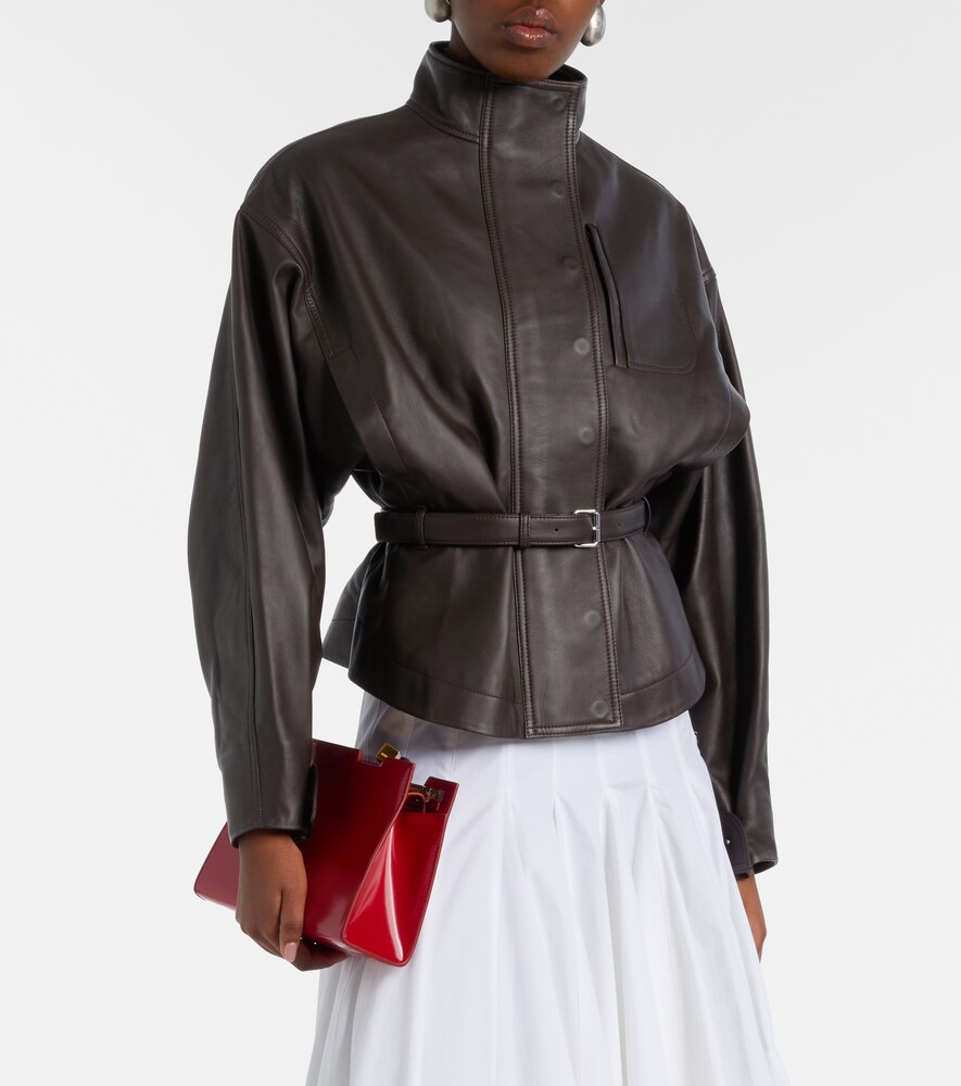 Jacquemus Ciro belted leather jacket