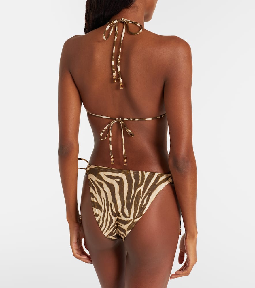 Zimmermann Wanderlust Printed Bikini In Animal Print