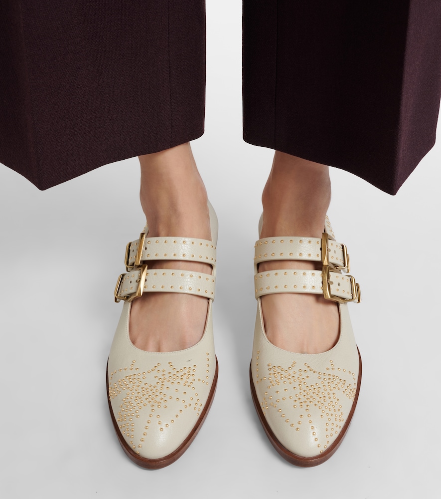 Chloé Susan studded leather Mary Jane pumps
