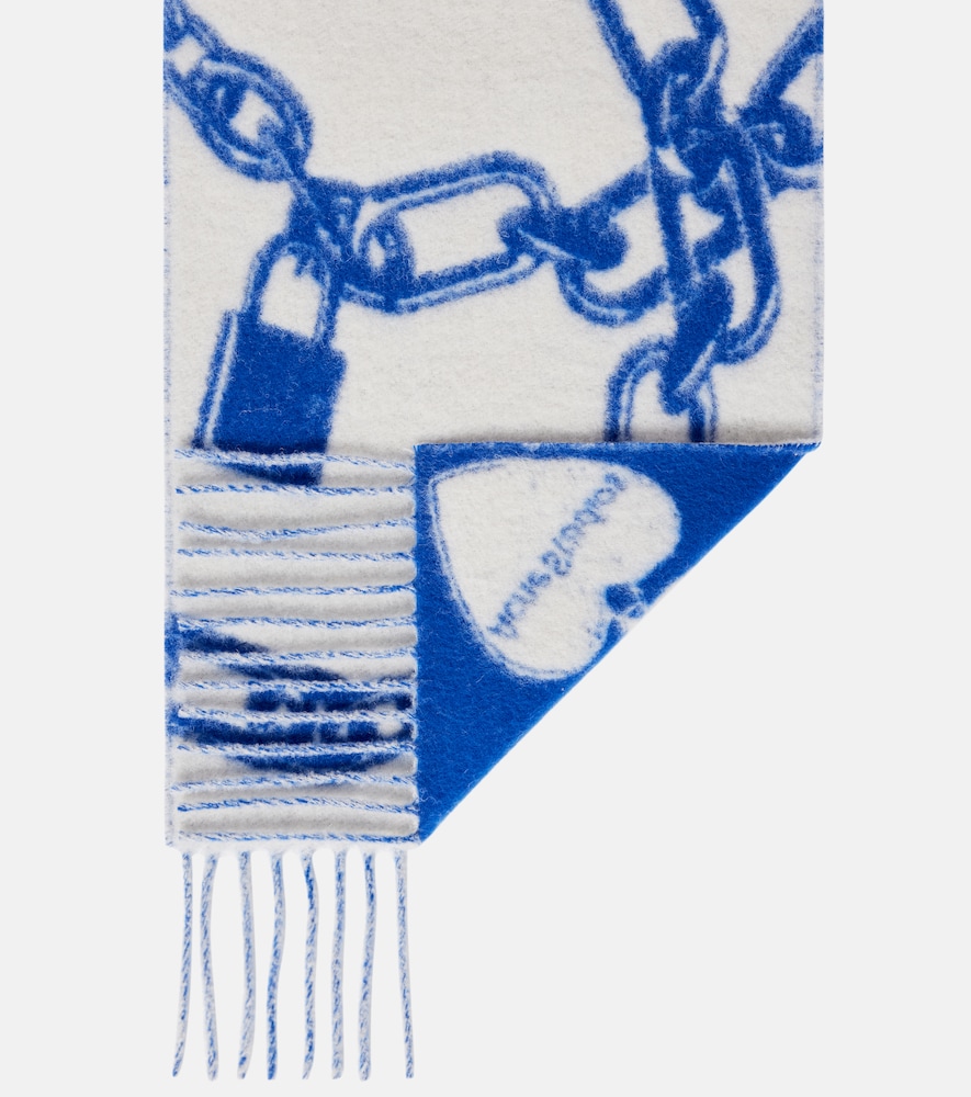  Acne Studios Acne Studios Wool And Alpaca-blend Jacquard Scarf 