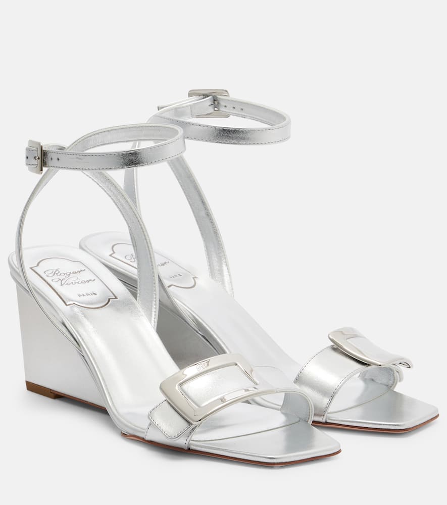 Sandali Belle Vivier in pelle metallizzata