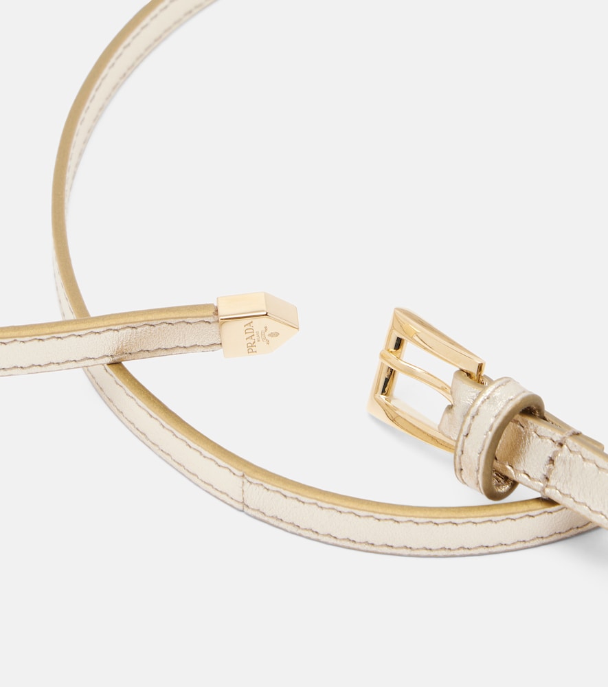  Prada Prada Metallic Leather Belt 