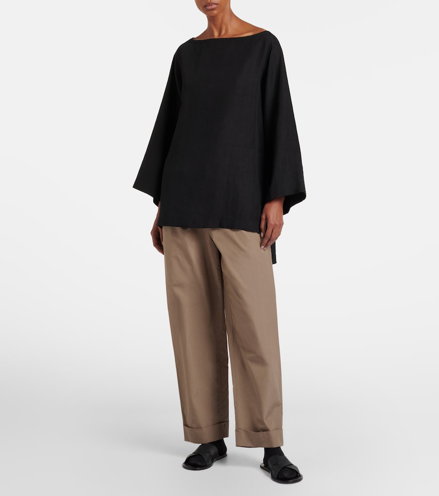 The Row Junia linen top