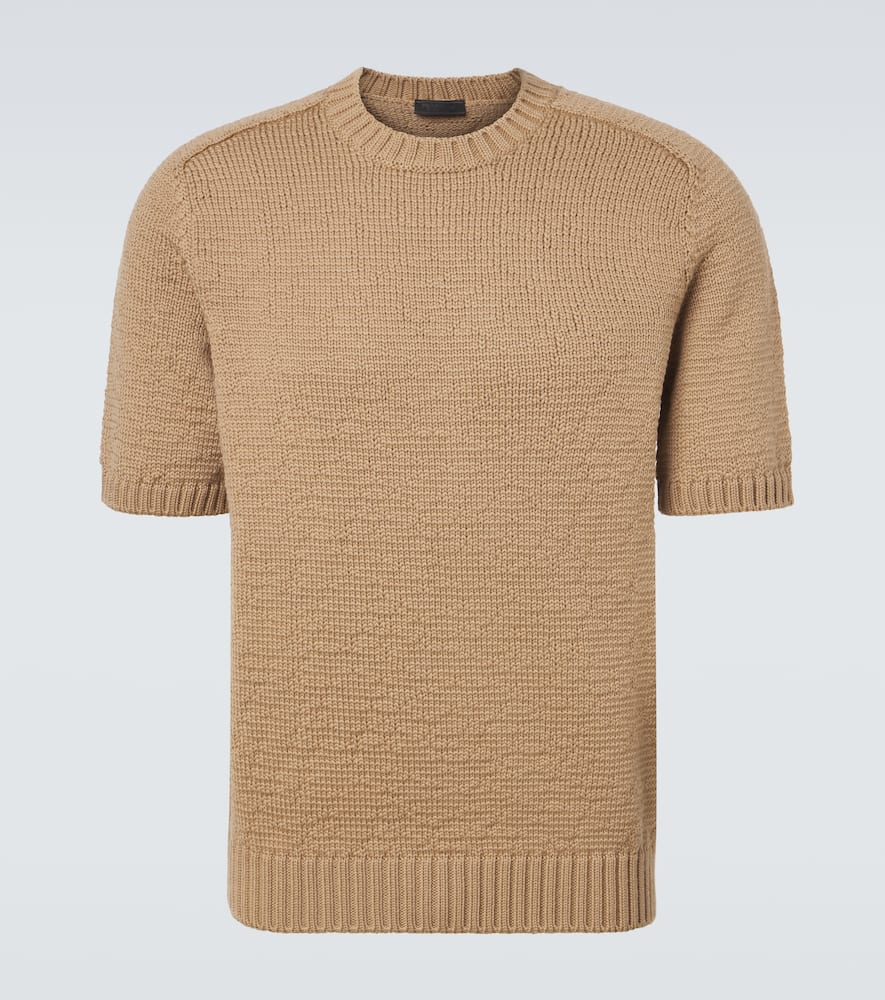 Prada Virgin Wool Sweater In Brown