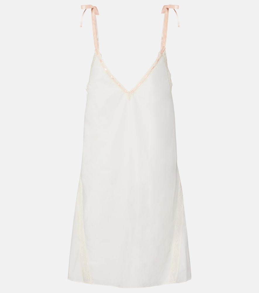Posse Alma Lace Trimmed Cotton Minidress