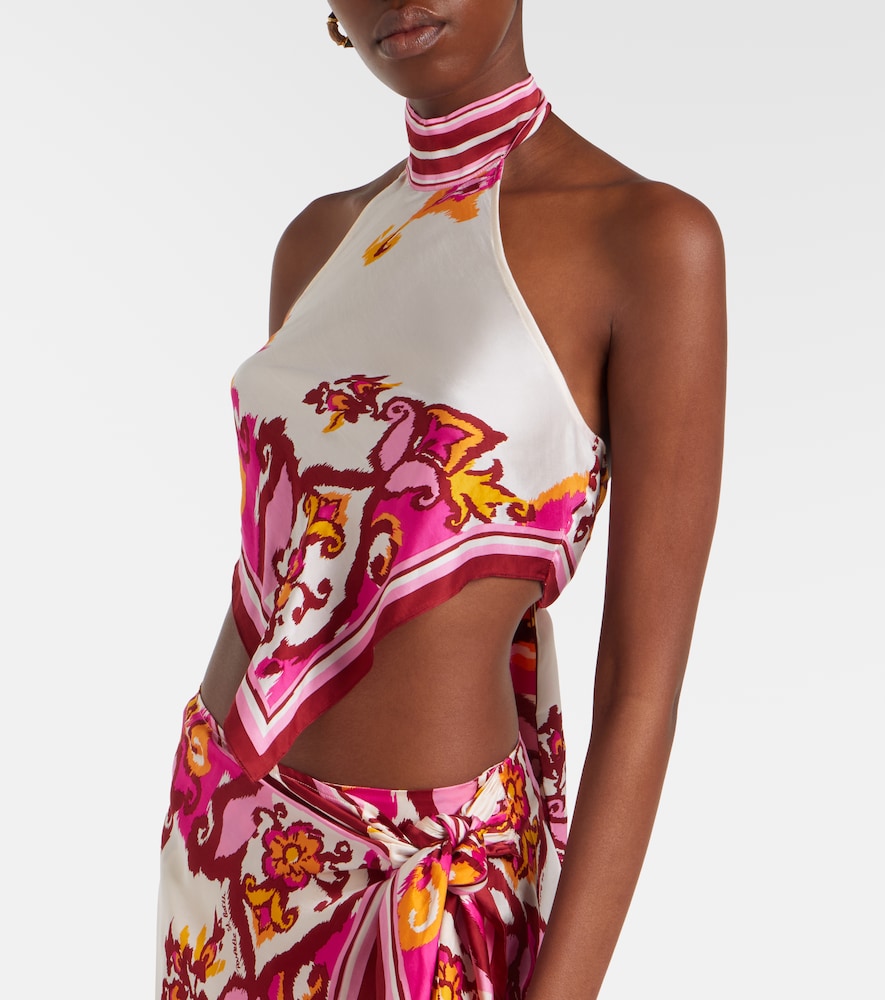 Guilia Printed Halterneck Top