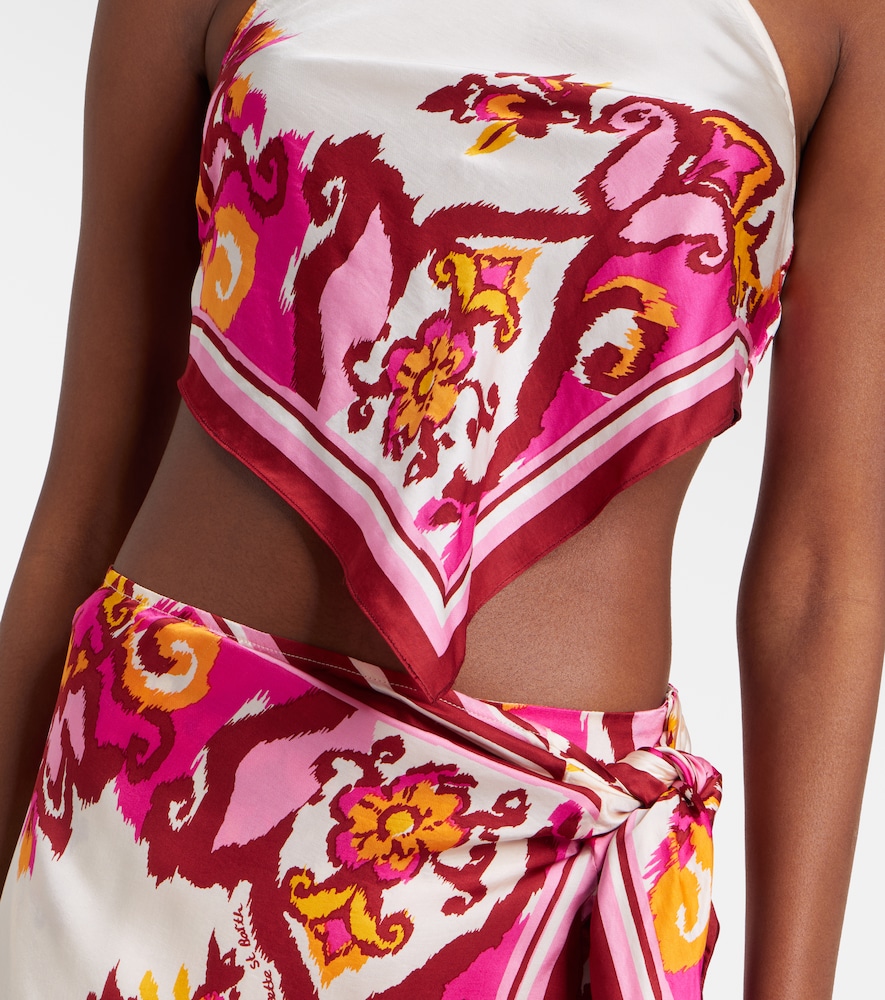  Poupette St Barth Poupette St Barth Guilia Printed Halterneck Top 