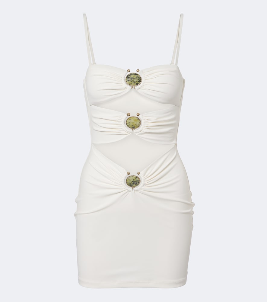 Christopher Esber Women's White Cutout Embellished Minidress UK Size 6 - Mytheresa