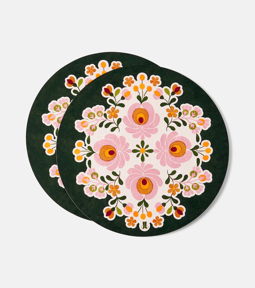 La Doublej Unisex Multicoloured Disk Set Of 2 Placemats - Mytheresa