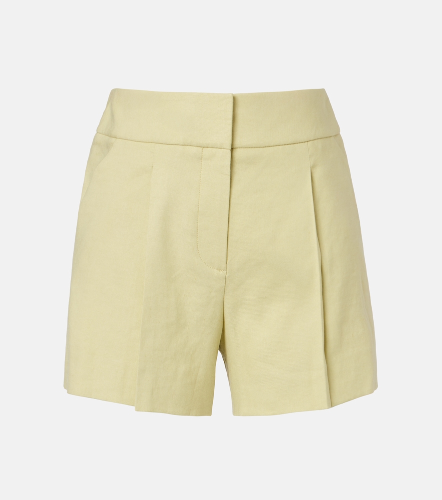 Veronica Beard Women's Green Haina Linen-Blend Twill Shorts UK Size 12 - Mytheresa
