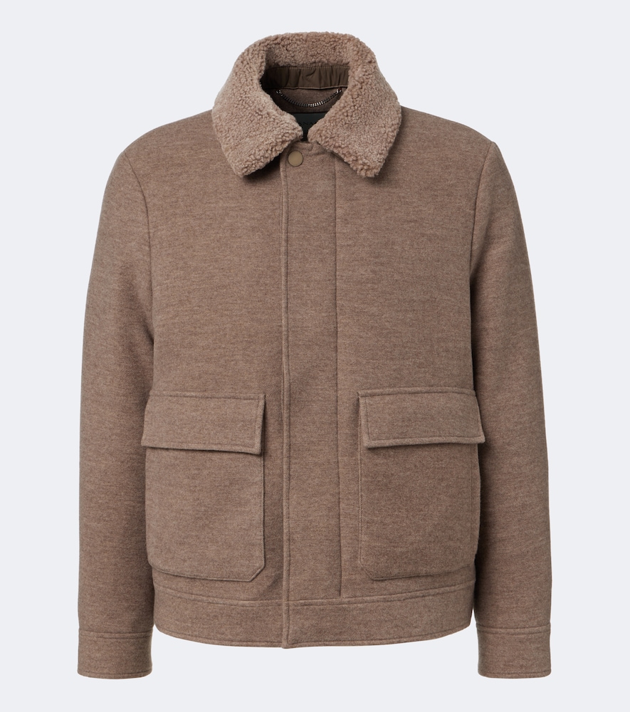 Canali Veste en laine cachemire et shearling 2115 €