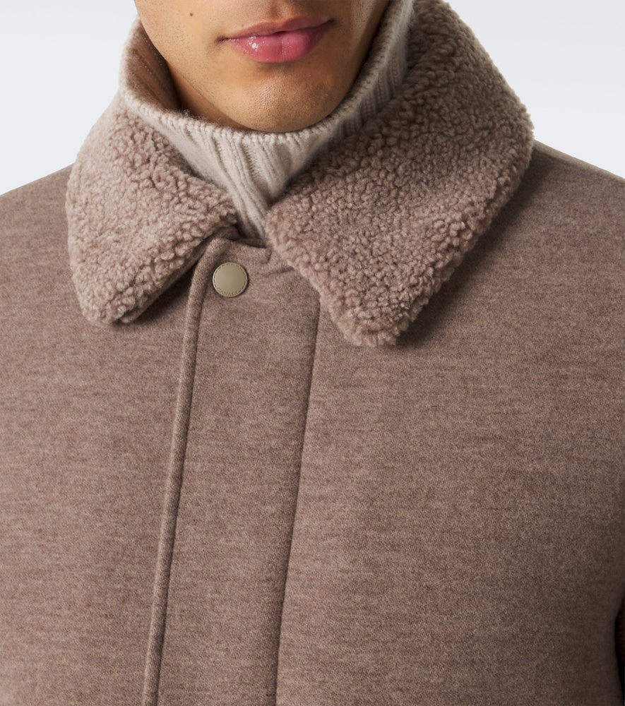 Shearling-Trimmed Wool And Cashmere Jacket