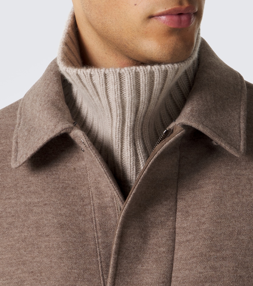 Shearling-Trimmed Wool And Cashmere Jacket