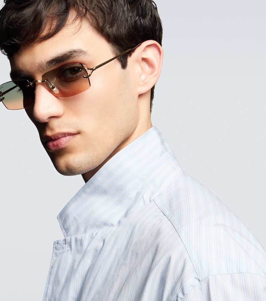  Cartier Eyewear Collection Cartier Eyewear Collection Signature C De Cartier Rectangular Sunglasses 