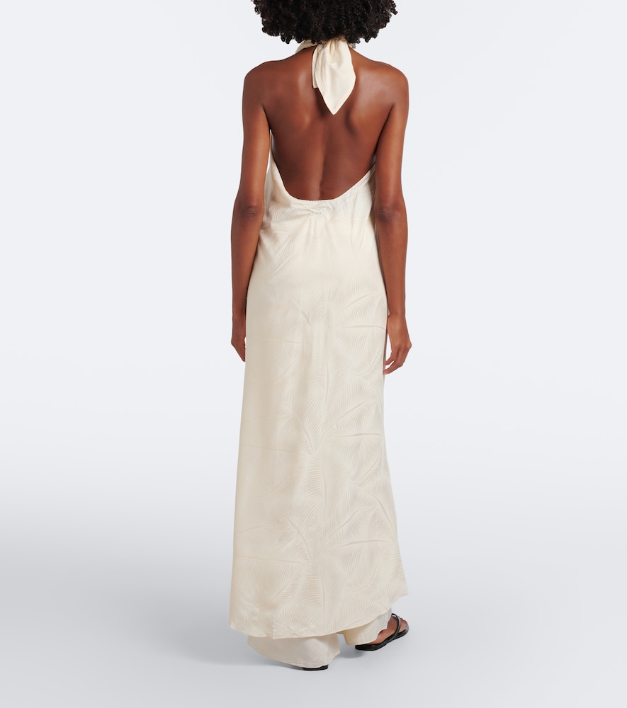 Silent Water Jacquard Halterneck Top