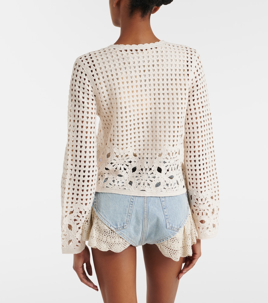  Frame Frame Crochet Denim Shorts 
