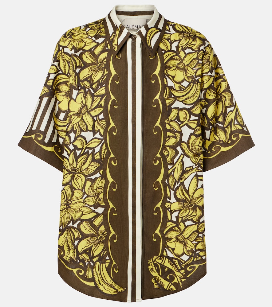 Alemais Alémais Mona floral hemp shirt