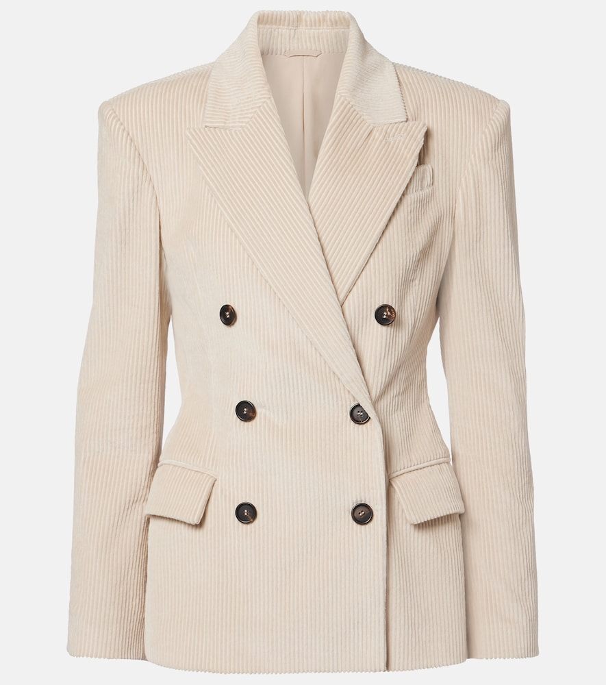 Brunello Cucinelli Cotton Corduroy Blazer In Beige