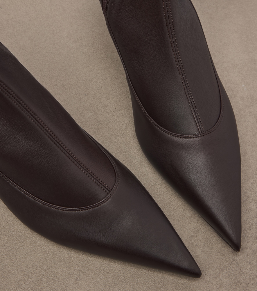 Valerie Leather Mid-Calf Boots