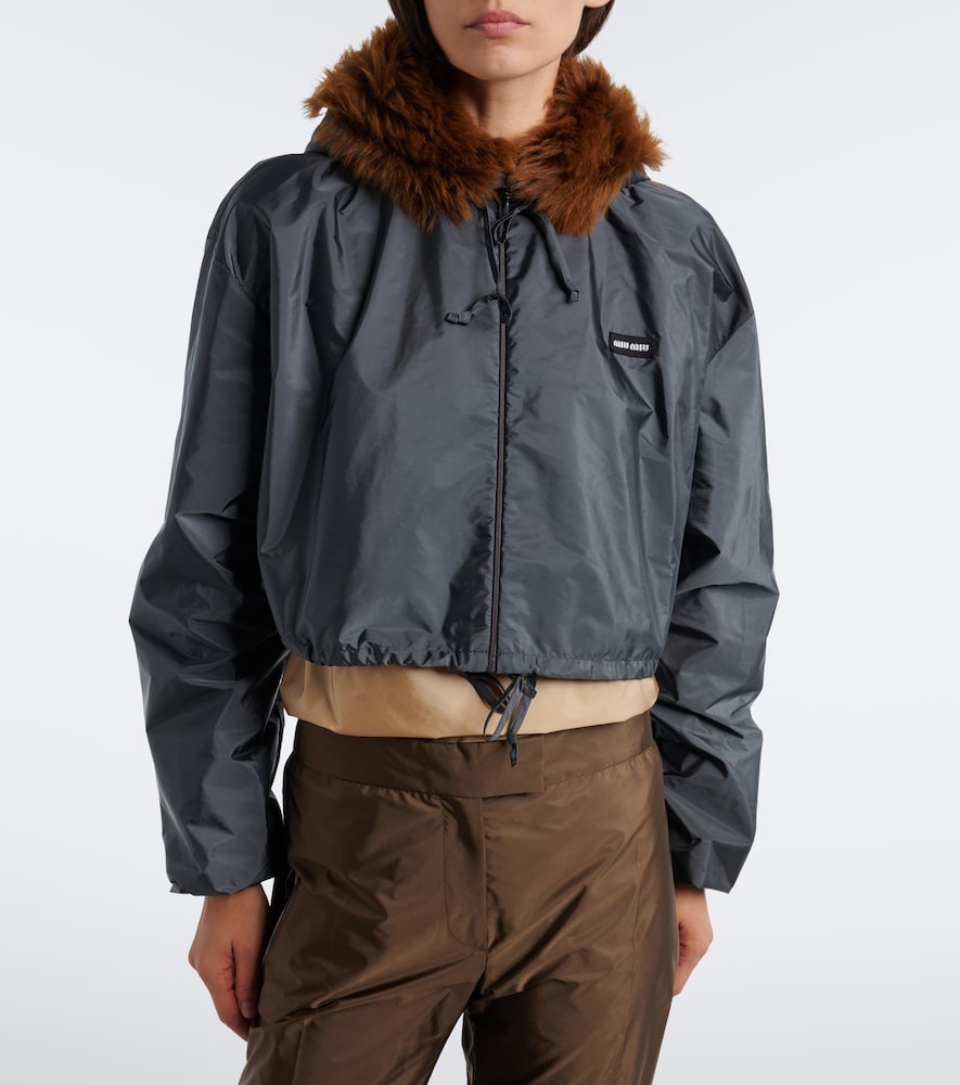 Shearling-Trimmed Technical Jacket
