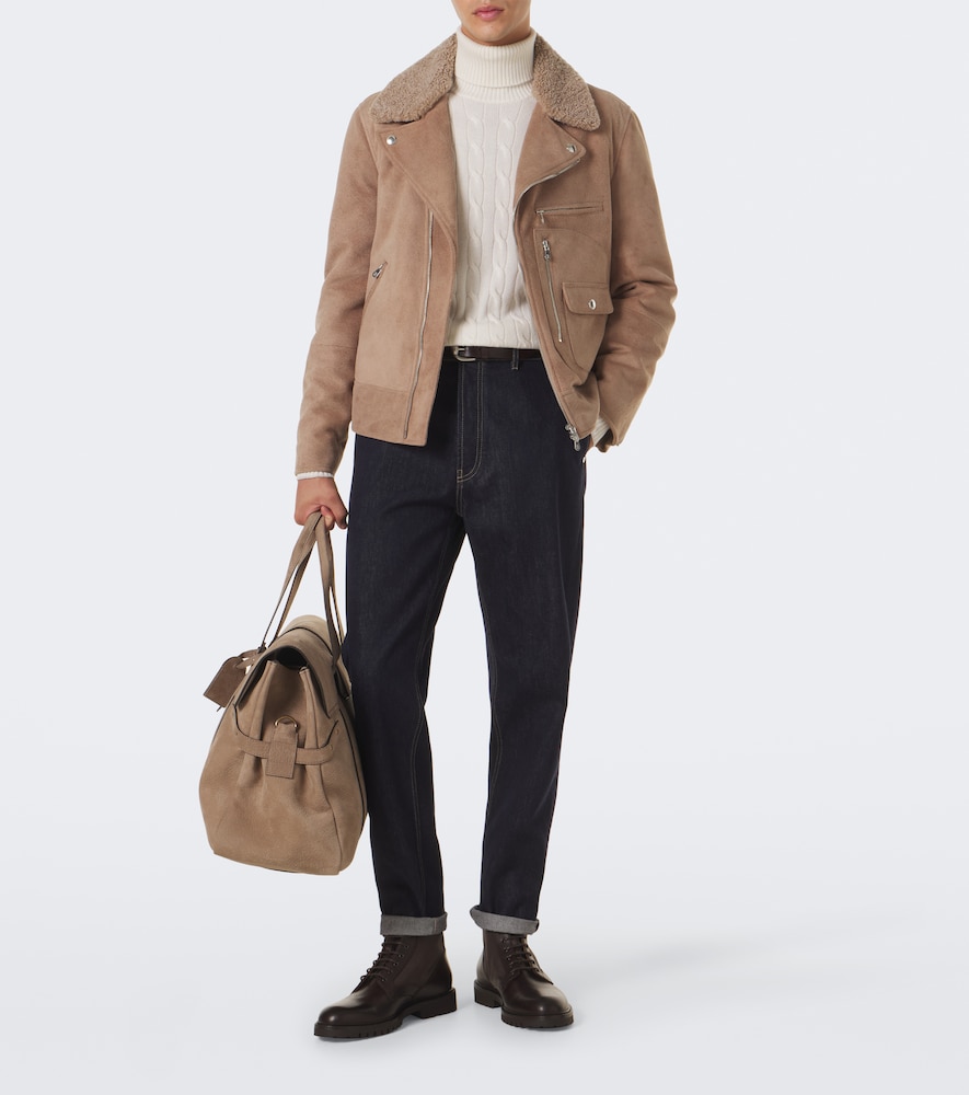 Cable-Knit Cashmere Turtleneck Sweater