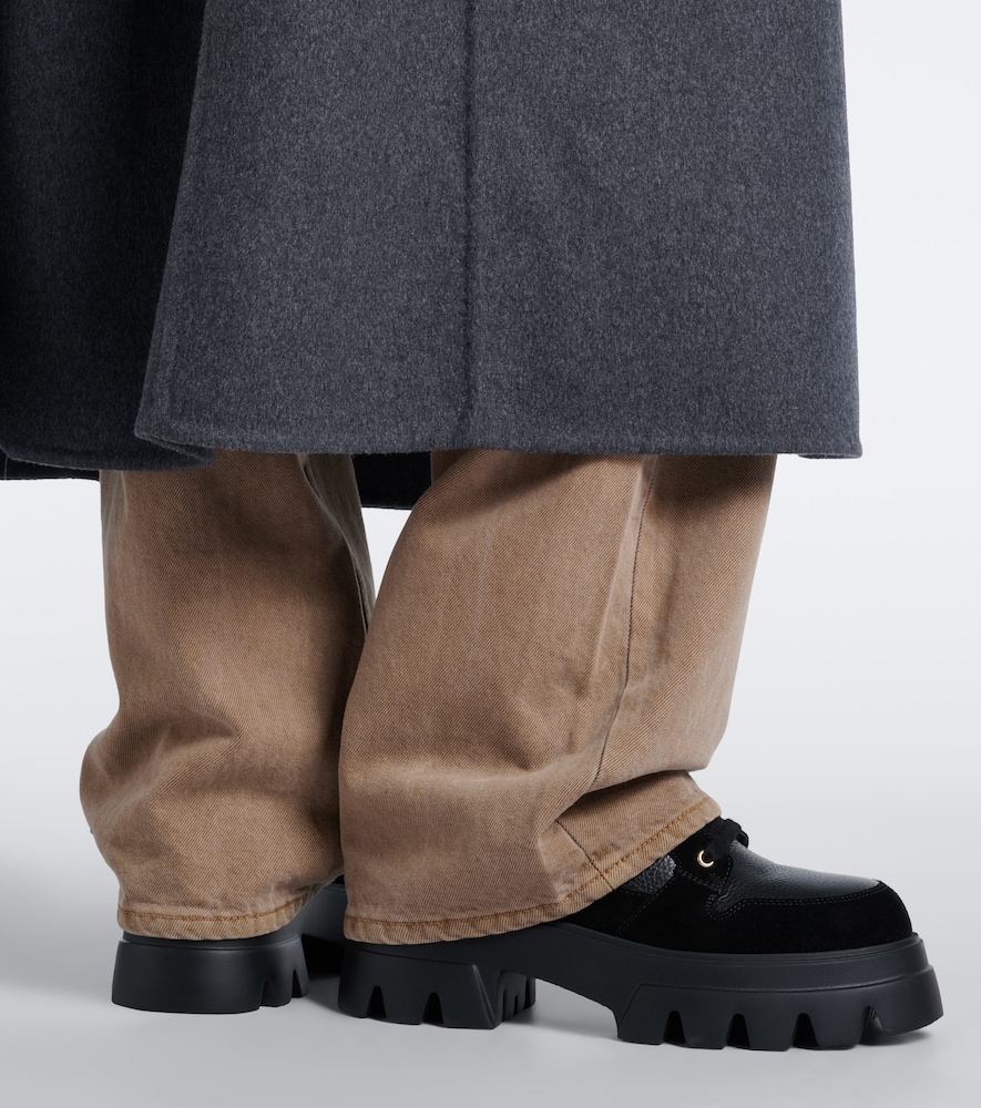 Sapporo Shearling-Lined Leather Lace-Up Boots