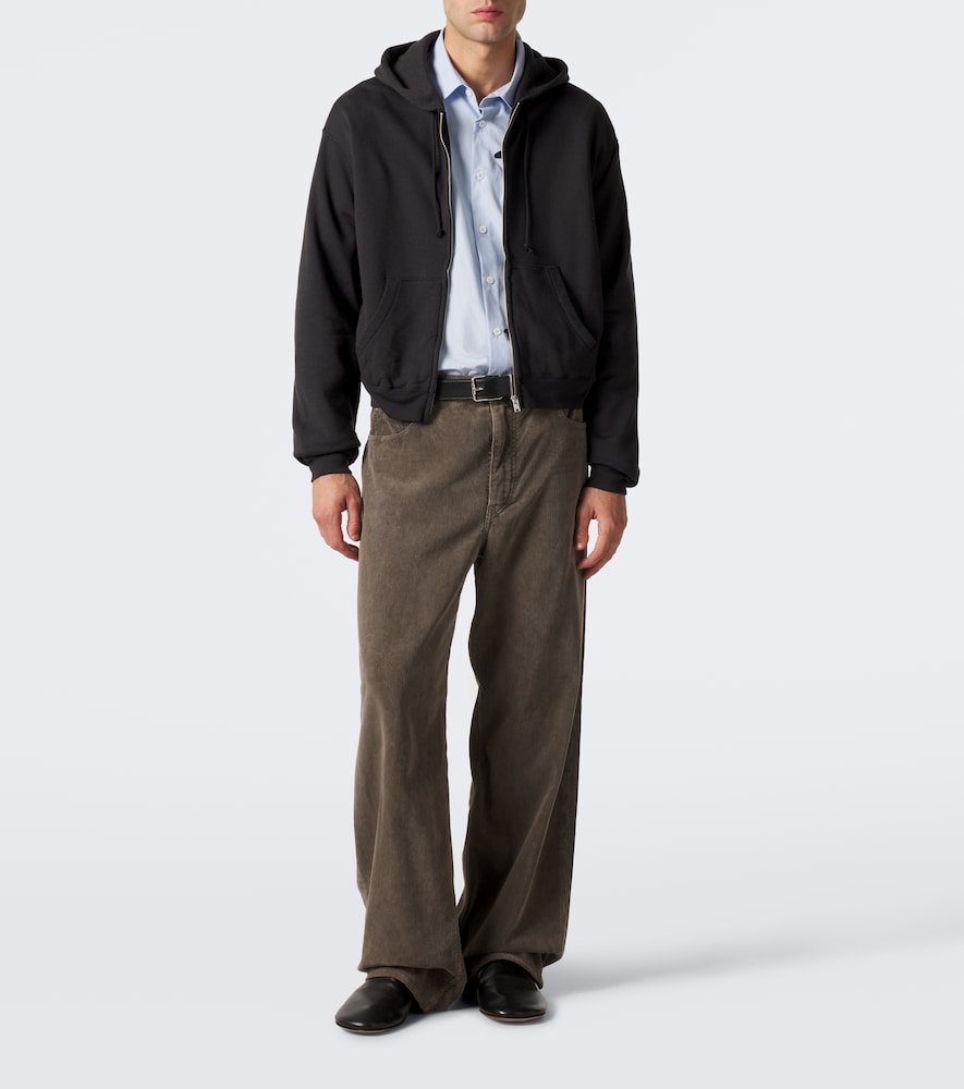 Cotton, Wool, And Silk Zip-Up Hoodie