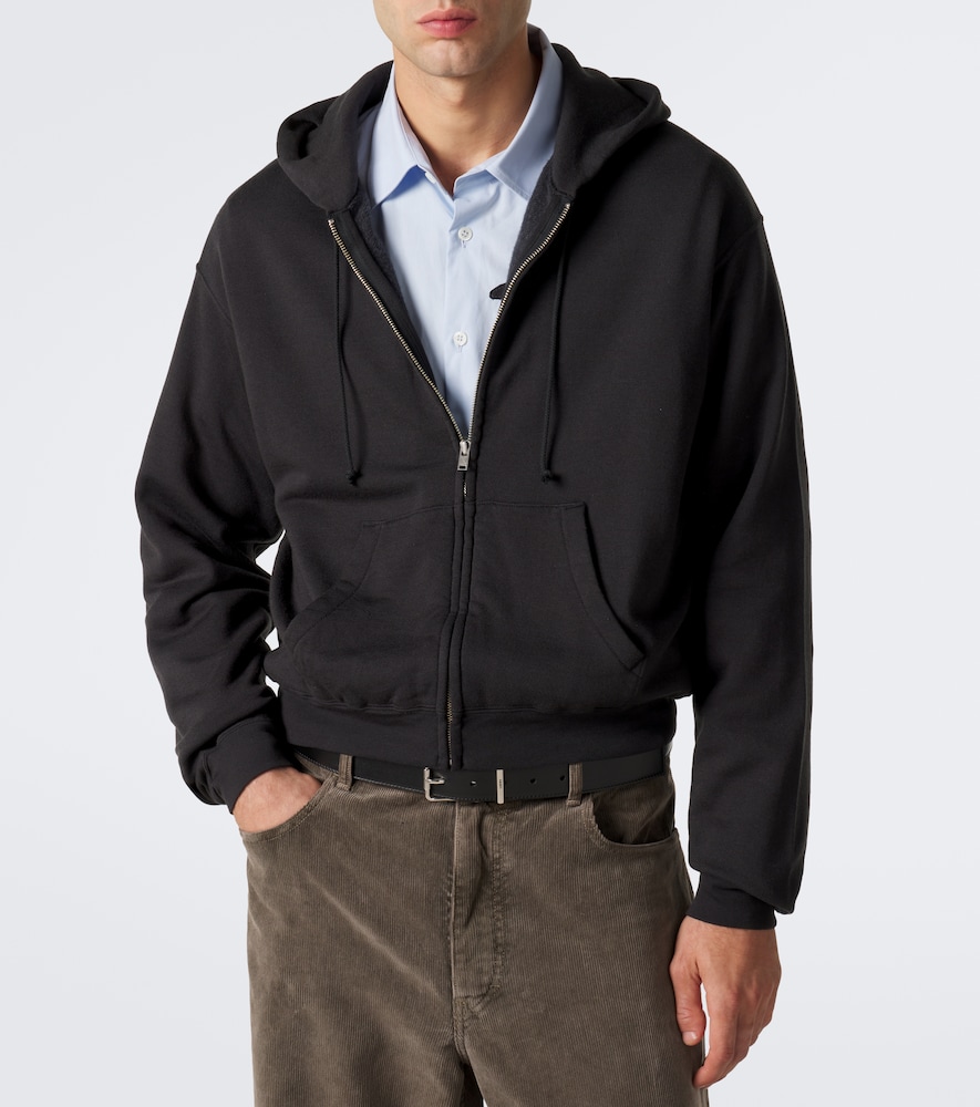 Cotton, Wool, And Silk Zip-Up Hoodie
