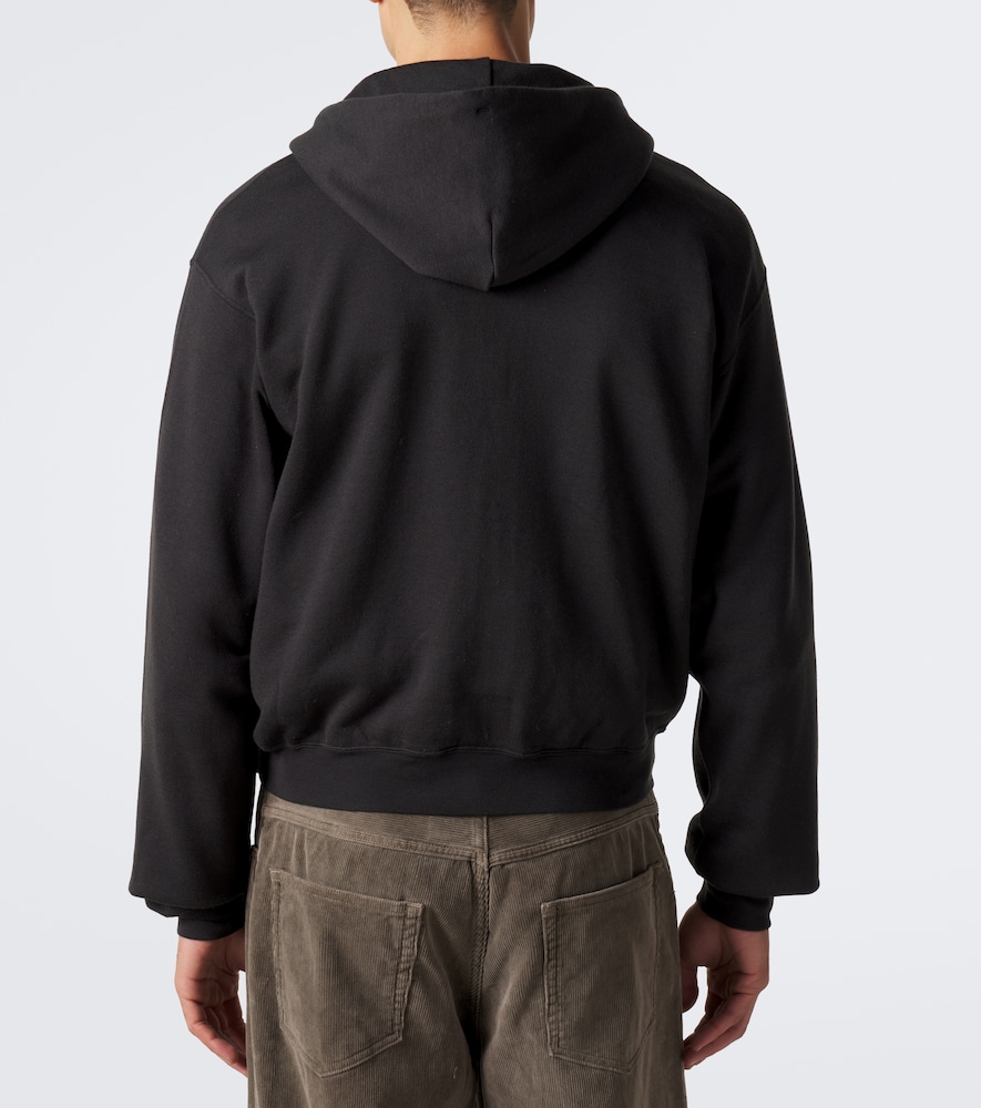 Cotton, Wool, And Silk Zip-Up Hoodie
