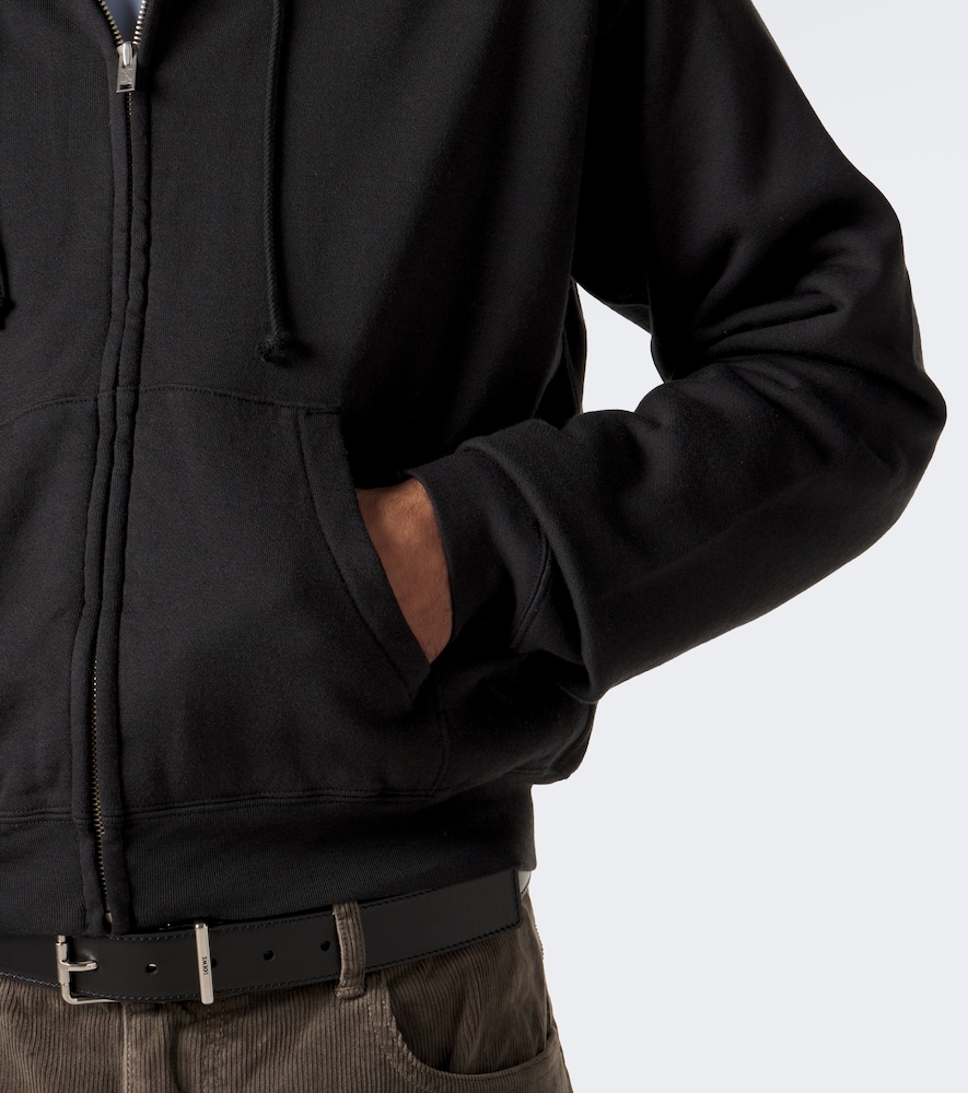 Cotton, Wool, And Silk Zip-Up Hoodie