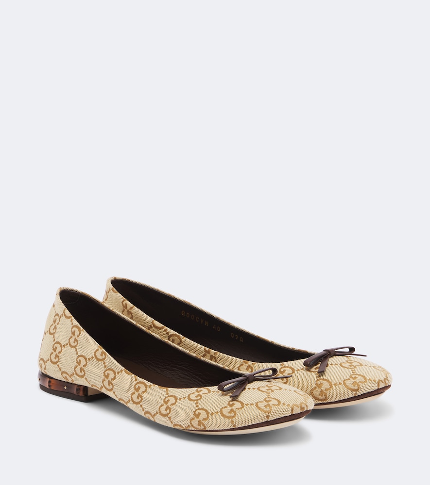 GG Canvas Ballet Flats