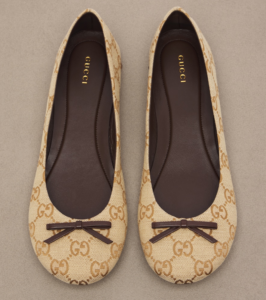 GG Canvas Ballet Flats