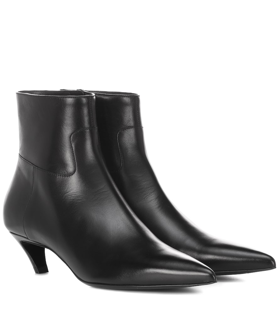 Click to view more detailed imagery on our partner's website Balenciaga Patent Crooked-Heel Boot, Black (Noir) In 1000 Black
