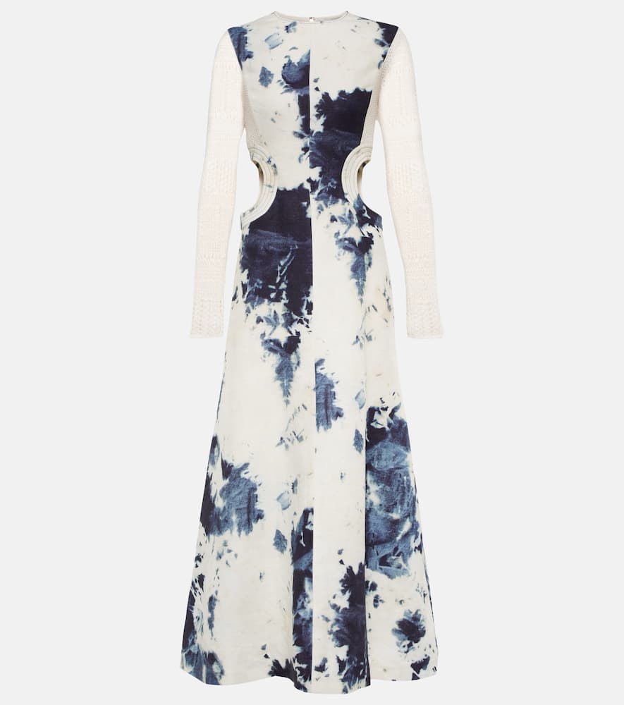 Chloé Tie-dye cutout midi dress