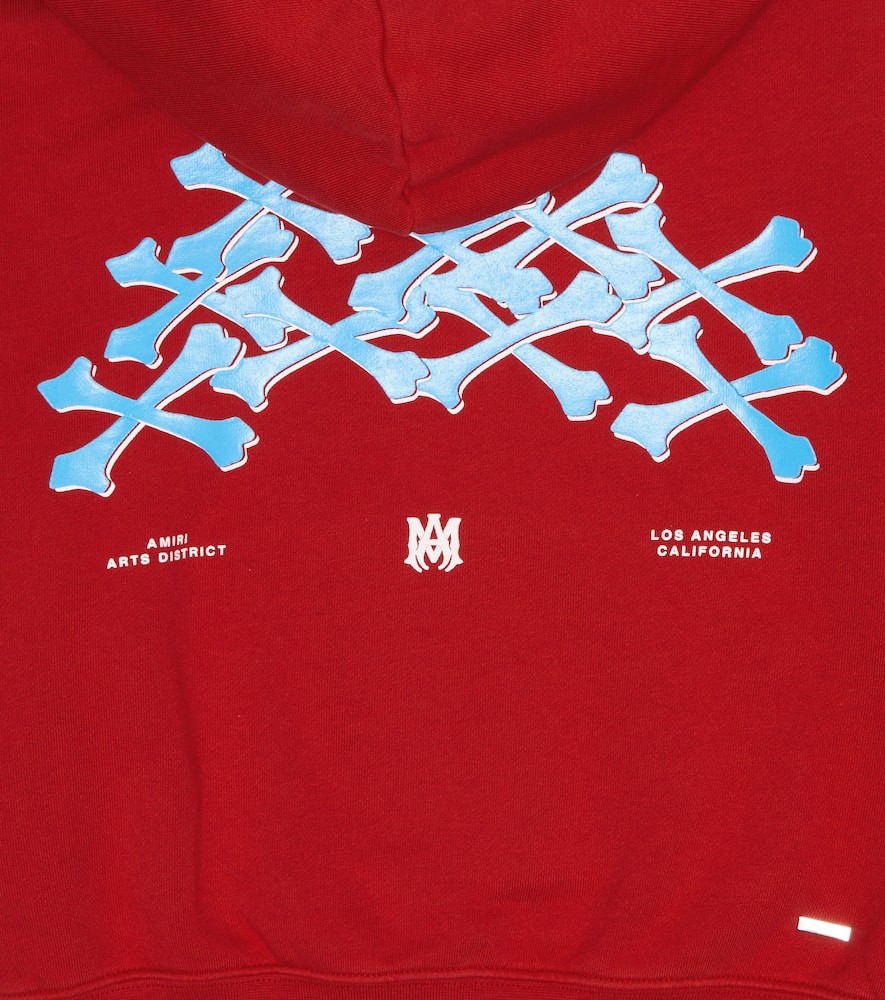 Amiri Printed Cotton Jersey Hoodie In Red