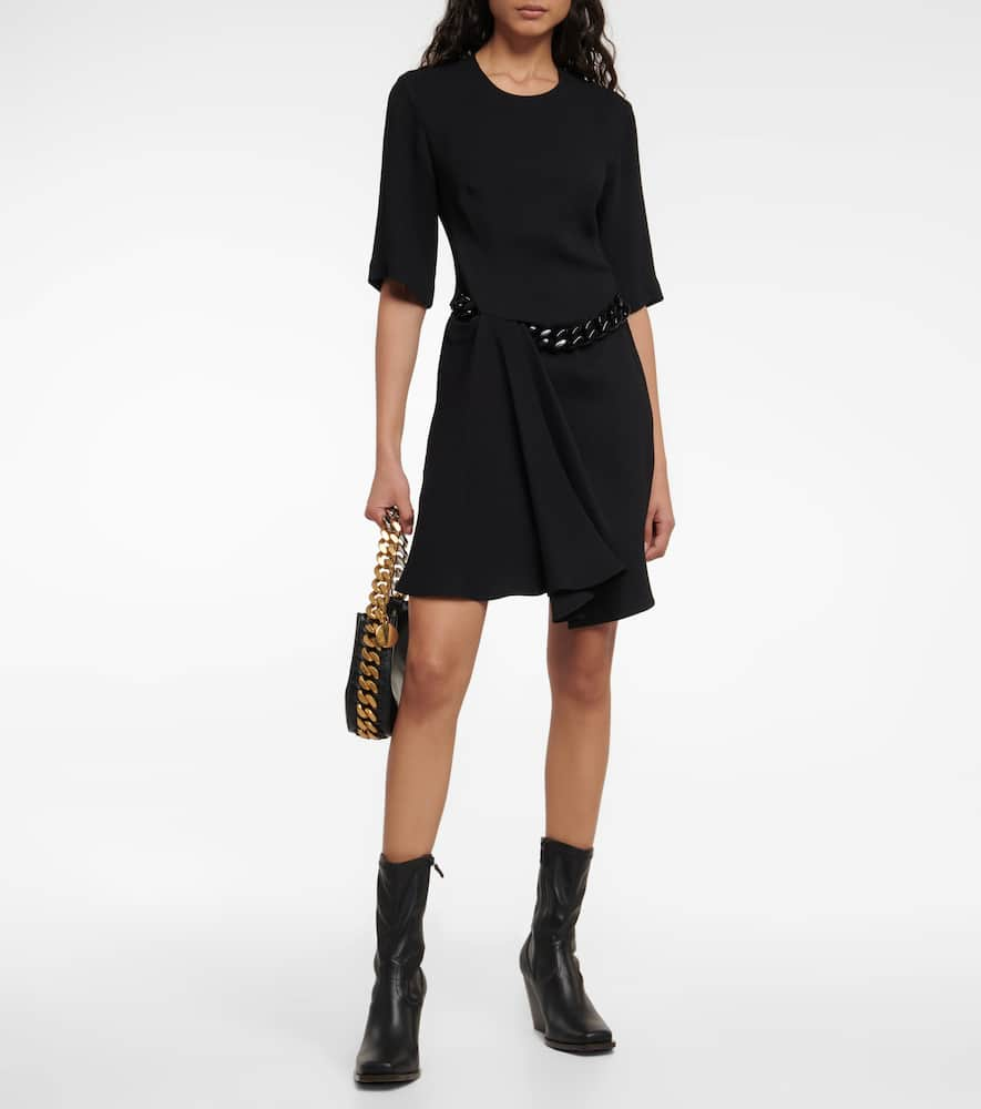 Shop Stella Mccartney Chain-embellished Minidress In Black